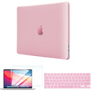 TechProtectus Hard-Shell Case with Keyboard Cover and Screen Protector for Apple 13" MacBook Pro M1/M2 (Rose Quartz)