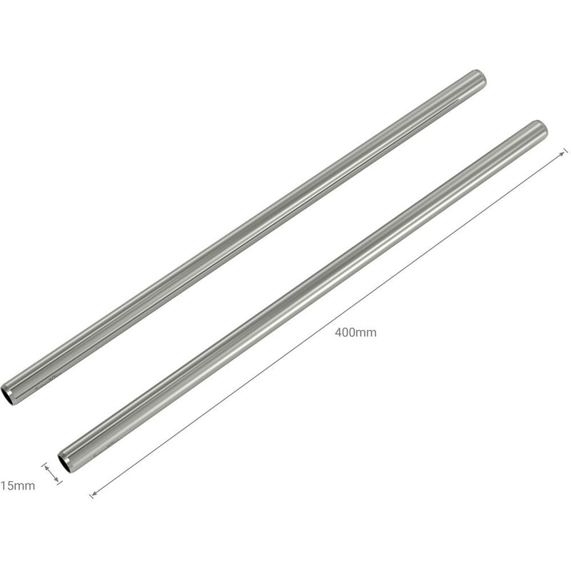 SmallRig 15mm Stainless Steel Rods (Pair, 16")