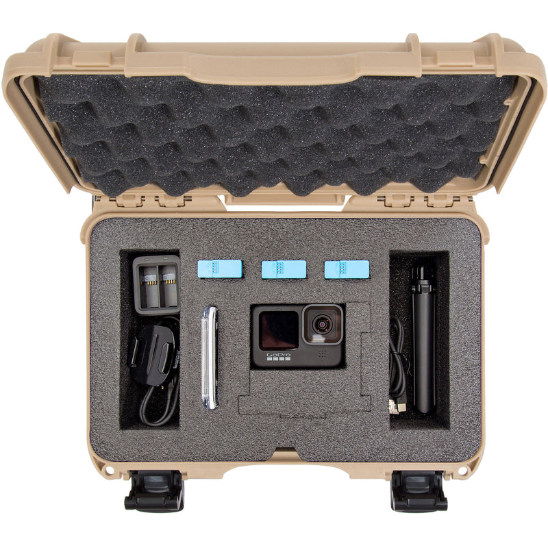 Nanuk 909 Waterproof Hard Case with Foam Inserts for GoPro HERO9 & HERO10 (Tan)