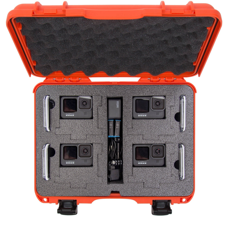 Nanuk 910 Waterproof Hard Case with Foam Inserts for GoPro HERO9 & HERO10 (Orange)