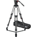 Sachtler FSB 14T Mk II 100mm Touch & Go Head with ENG 2 Carbon Fiber Tripod System (Ground Spreader)