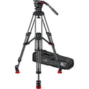 Sachtler FSB 14T Mk II 100mm Touch & Go Head with ENG 2 Carbon Fiber Tripod System (Mid-Level Spreader)