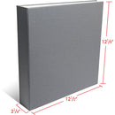 Print File D-Ring Oversized Binder (Gray, 1.5")