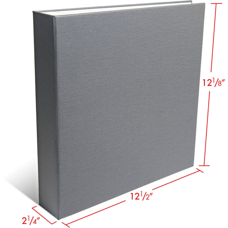 Print File D-Ring Oversized Binder (Gray, 1.5")