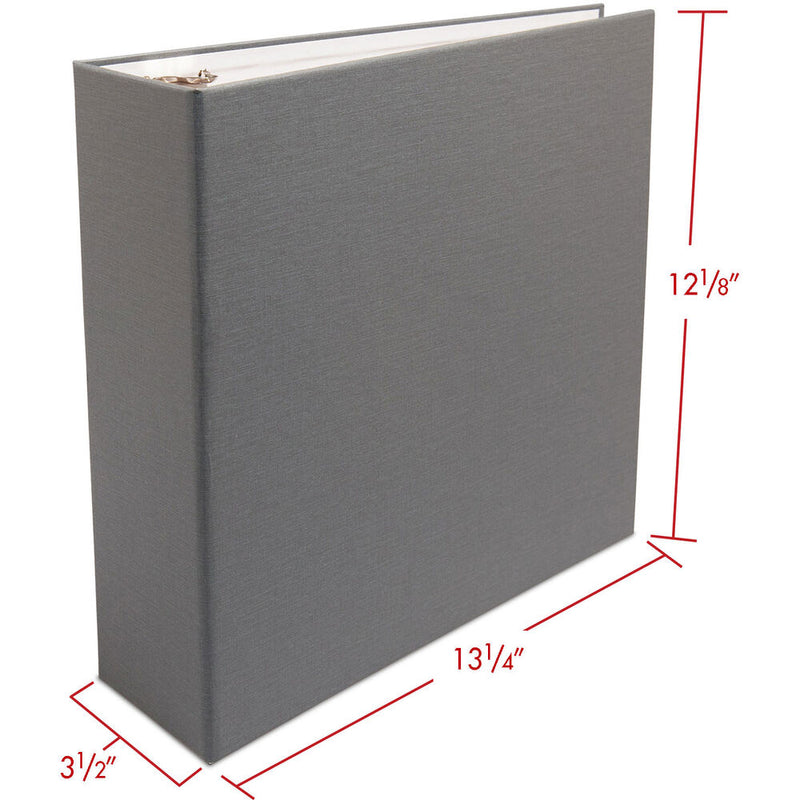 Print File D-Ring Oversized Binder (Gray, 2.5")