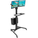 Mount-It! Mobile PC Workstation for Dual Monitors