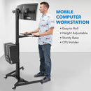 Mount-It! Mobile PC Workstation for Dual Monitors