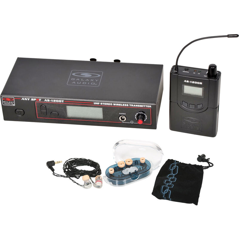 Galaxy Audio AS-1200 Personal Wireless In-Ear Monitor System with 1 Receiver & EB6 Earbuds (D: 584 to 607 MHz)