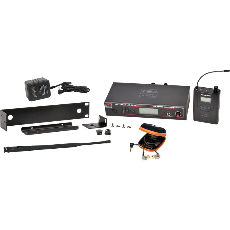 Galaxy Audio AS-1200 Personal Wireless In-Ear Monitor System with 1 Receiver & EB10 Earbuds (P4: 470 to 494)