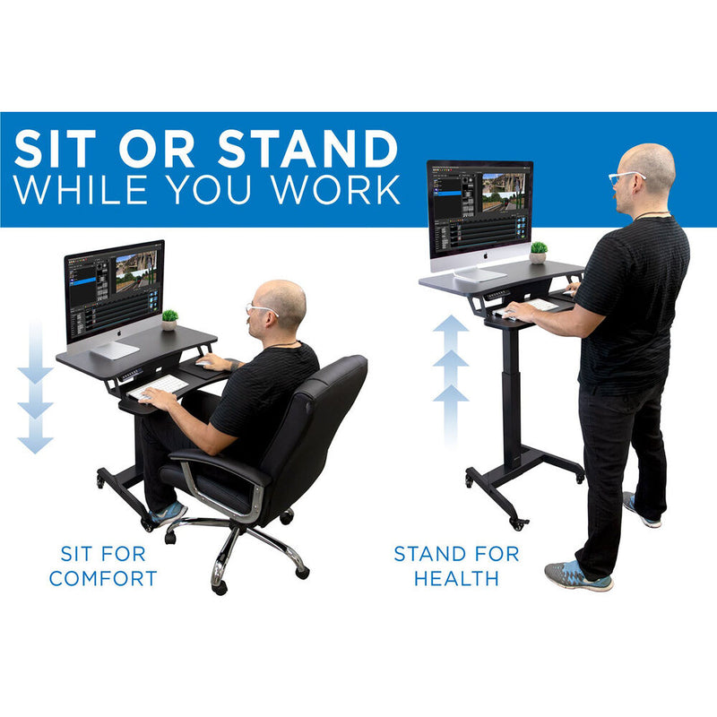 Mount-It! Electric Mobile Standing Desk