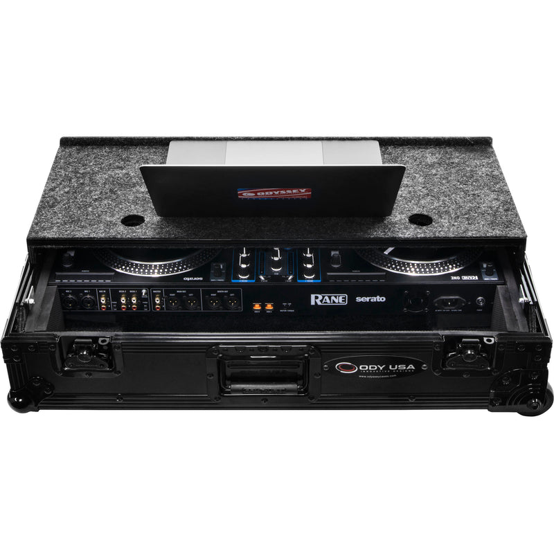 Odyssey Black Label Glide-Style Case for RANE ONE with Wheels (All Black)