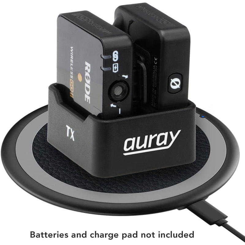 Auray Wireless Charger with Case for Rode Wireless GO and Wireless GO II