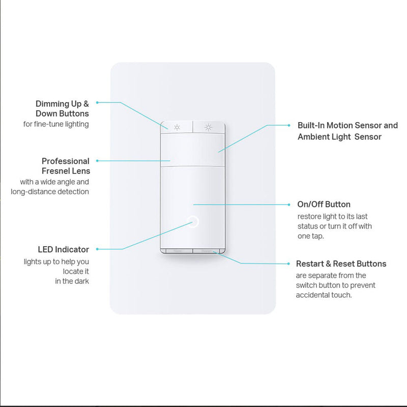 TP-Link ES20M Kasa Smart Wi-Fi Motion-Activated Dimmer Switch