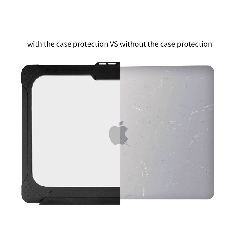 TechProtectus Rugged Protective Hard-Shell Case for 13" MacBook Air (2018 to 2020, Black)