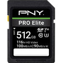 PNY Technologies 512GB PRO Elite UHS-I SDXC Memory Card