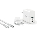 EZQuest UltimatePower 90W 3-Port GaN USB Type-C PD Wall Charger