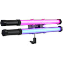 GVM RGB LED Tube Wand 2-Light Kit with Bracket