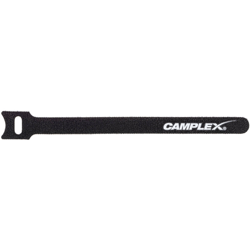 Camplex Hook-and-Loop Cable Wraps (Black with White Logo, 100-Pack)