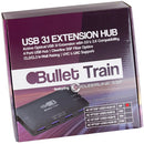 Bullet Train USB 3.1 Gen 1 Fiber Optic Extension Cable with 4-Port Hub (32.8')