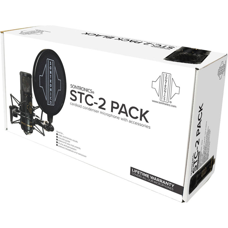 Sontronics STC-2 Large-Diaphragm Condenser Microphone with All-in-One Recording Package (Black)