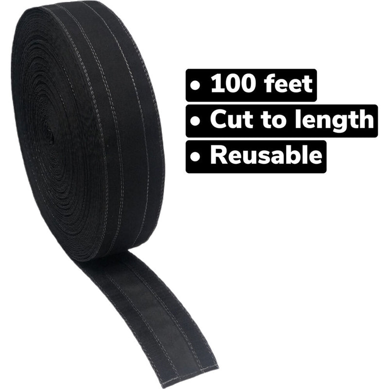 Safcord Cord and Cable Protector for Carpet (3" x 100', Black)