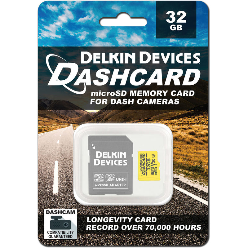 Delkin Devices 32GB DASHCARD UHS-I microSDHC Memory Card with SD Adapter