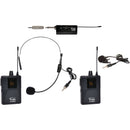 Galaxy Audio Trek GTU Mini UHF Dual Wireless Microphone System with 1 Headset Mic and 1 Lavalier Mic (A & B: 524.5 to 594.5 MHz)