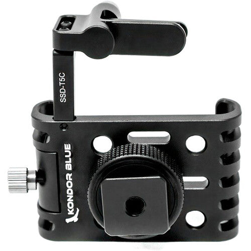 Kondor Blue T5/T7 Samsung SSD Holder for Blackmagic Pocket Cinema Camera 4K/6K & Z Cam Cages (Raven Black)