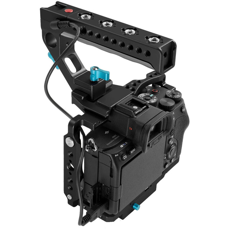 Kondor Blue Full Camera Cage with Top Handle for Sony a1/a7 Series (Raven Black)