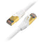 Tera Grand Premium Cat 7 Double-Shielded 10Gb 600 MHz Cable (White, 7') (2-Pack)