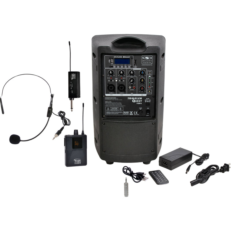 Galaxy Audio Traveler Quest TQ8X PA with GTU-S0P5B0 Wireless Mic System (B: 524.5 to 594.5 MHz)