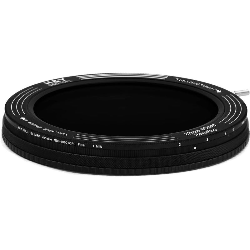 H&Y Filters RevoRing Variable ND3-ND1000 & Circular Polarizer Filter (82-95mm)