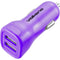 Volkano Voyage Series Dual USB-A Car Charger (Purple)