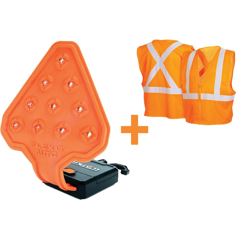 STKR FLEXIT Auto Flexible Flashlight Kit with Emergency Safety Vest