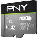 PNY Technologies 1TB PRO Elite UHS-I microSDXC Memory Card with SD Adapter