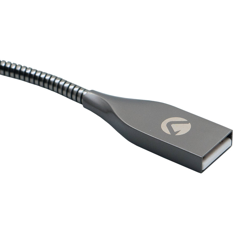 Volkano Iron Series Round Metallic Lightning Cable (6', Gun Metal)