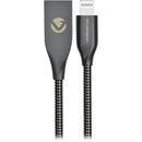 Volkano Iron Series Round Metallic Lightning Cable (6', Gun Metal)