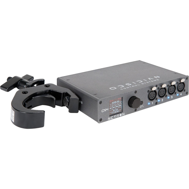 Obsidian Netron EN4 Ethernet to DMX 4-Port OLED Display Gateway