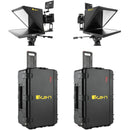 ikan P2P Interview System with Two 19" High-Bright Teleprompters & Hard Cases