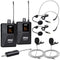 Pyle Pro PDWMU211 2-Person Wireless UHF Microphone System with 2 Lav Mics, 2 Headset Mics & Plug-In Receiver