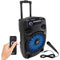 Pyle Pro PPHP127B 12" 2-Way 800W Portable PA Speaker with Bluetooth, Party Lights & Wired Microphone