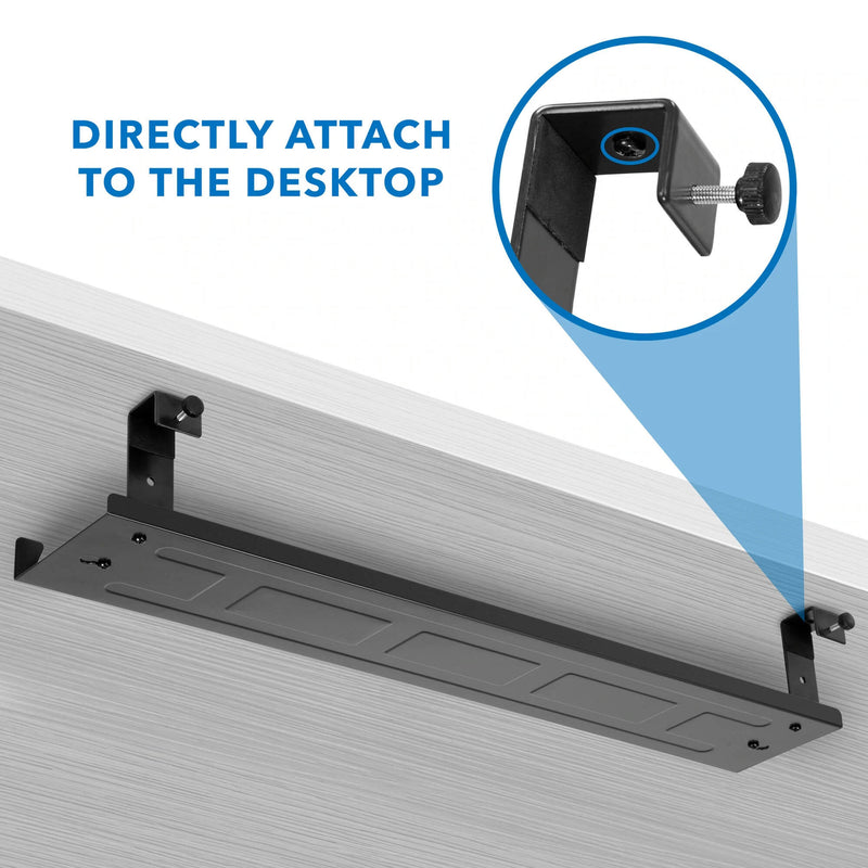 Mount-It! Under Desk Cable Tray (Black)