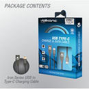 Volkano Iron Series USB Type-A to Type-C Cable (4', Black)