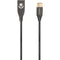 Volkano 6' Iron Series Round Metallic Spring USB Cable (Black)
