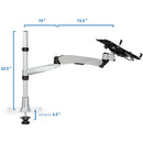 Mount-It! Articulating Desk Mount with USB Cooling Fan for Laptops