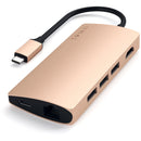 Satechi USB Type-C Multi-Port Adapter 4K with Ethernet V2 (Gold)