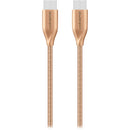 Volkano Iron Series Round Metallic Type-C Cable (6', Champagne Gold)