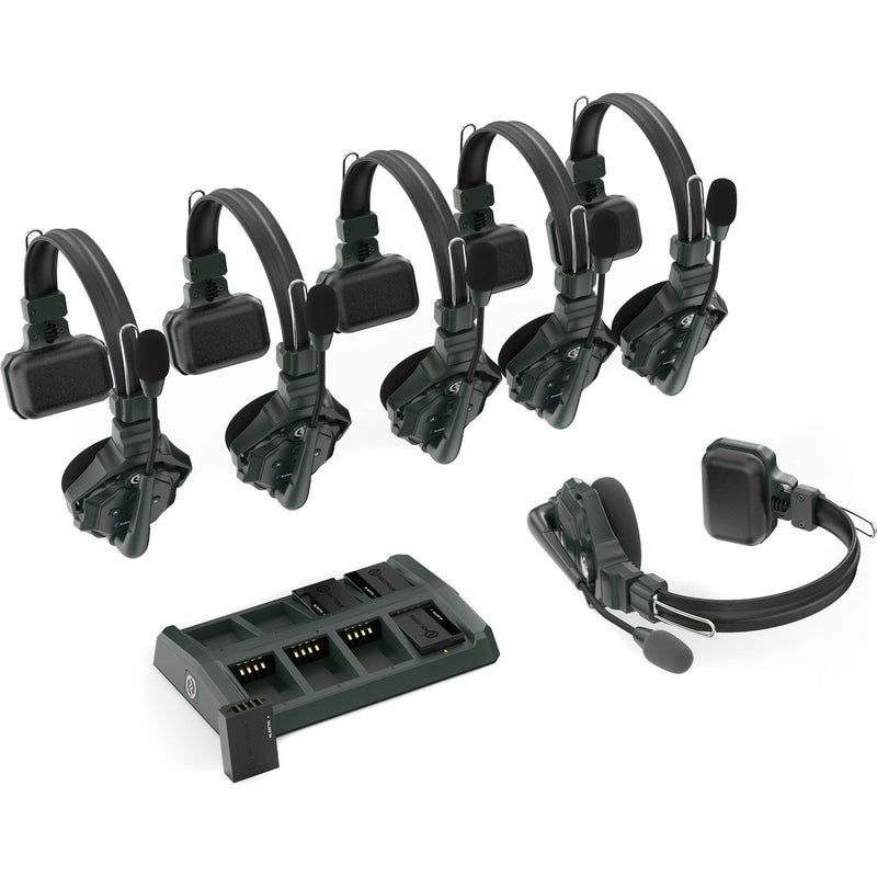 Hollyland Solidcom C1-6S Full-Duplex Wireless DECT Intercom System with 6 Headsets (1.9 GHz)