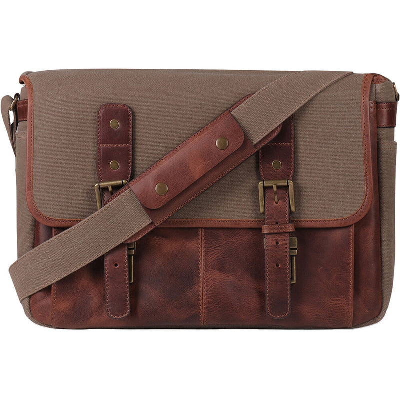 MegaGear Torres Pro Leather Vintage Messenger Bag (Beige)