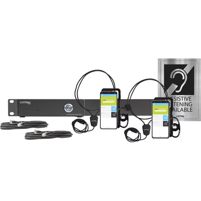 Listen Technologies Listen Everywhere 2 Channel Wi-Fi System With 2 Receivers (Dante)